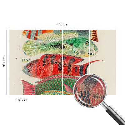 Premium wall mural for bedroom with an exotic fish design