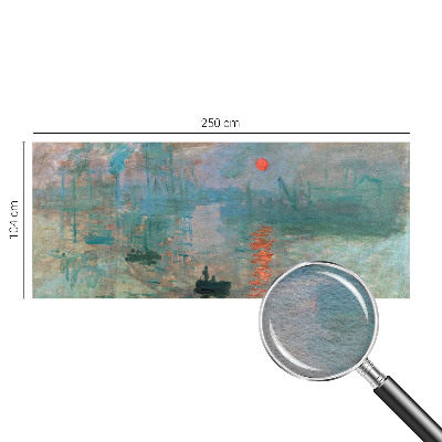 Non-woven wall mural with a port landscape motif