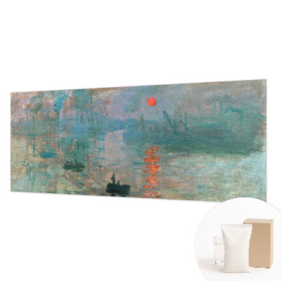 Non-woven wall mural with a port landscape motif