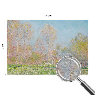 Non-woven photo wallpaper with a spring park motif