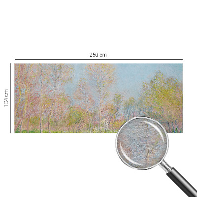 Non-woven photo wallpaper with a spring park motif