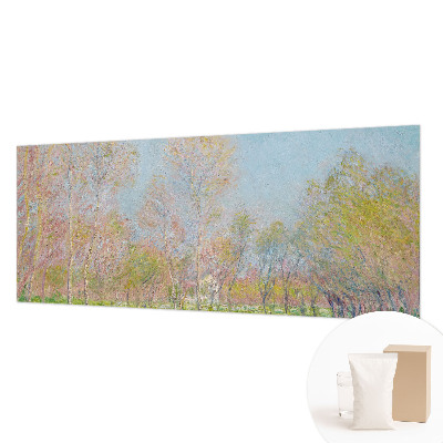 Non-woven photo wallpaper with a spring park motif