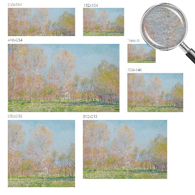Non-woven photo wallpaper with a spring park motif