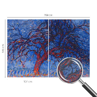 Photo wall mural with a flame tree design