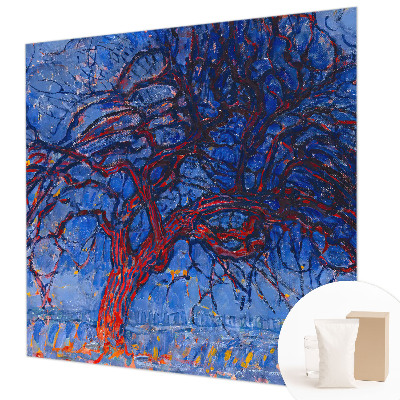 Photo wall mural with a flame tree design