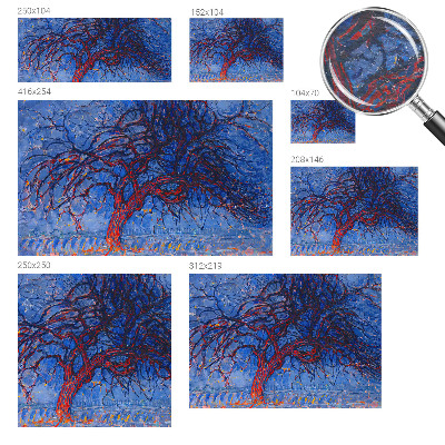Photo wall mural with a flame tree design