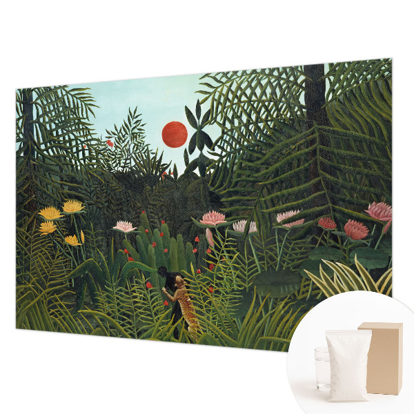 Wallpaper mural with an exotic landscape design