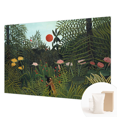Wallpaper mural with an exotic landscape design