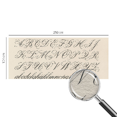 Photo wallpaper with calligraphic writing