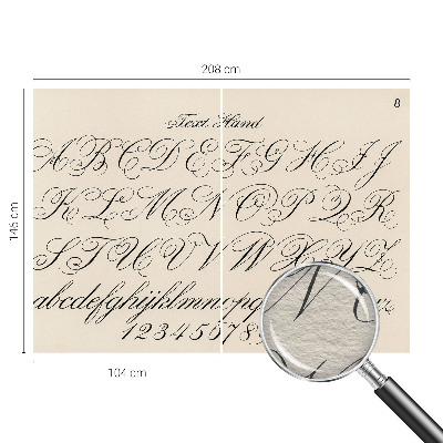 Photo wallpaper with calligraphic writing
