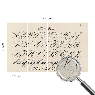 Photo wallpaper with calligraphic writing