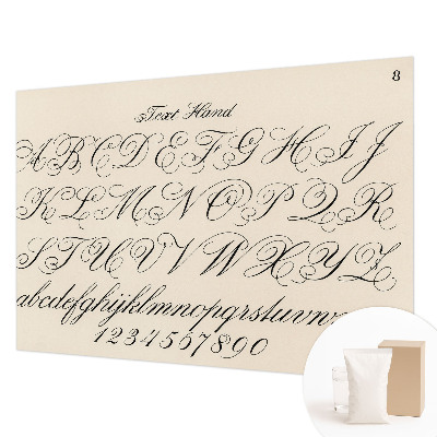 Photo wallpaper with calligraphic writing
