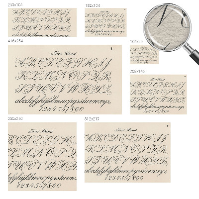 Photo wallpaper with calligraphic writing
