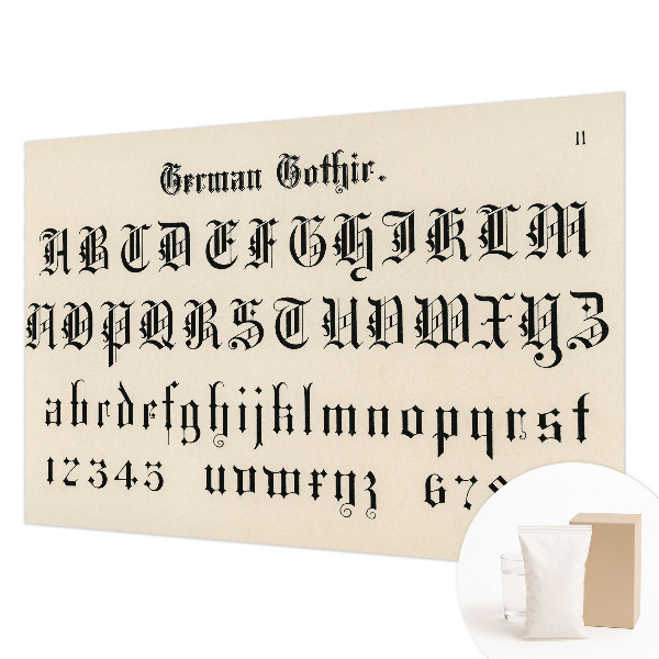 Wallpaper mural for living room Gothic letters