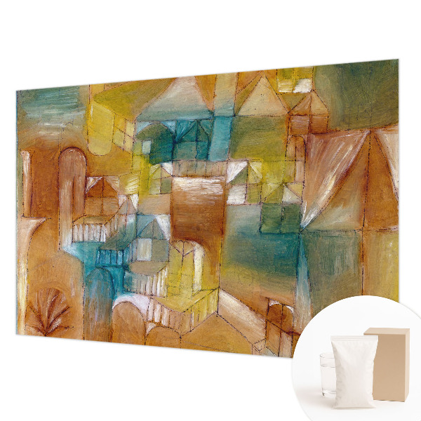 Bedroom wall mural wallpaper with a geometric structures design