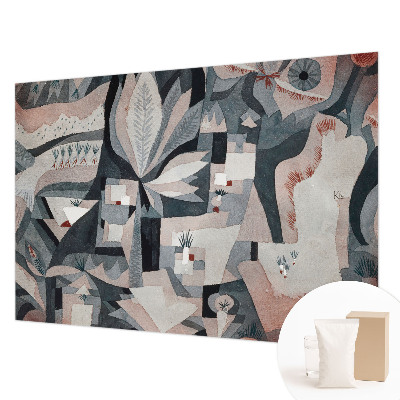 Large wall mural with an abstract nature motif
