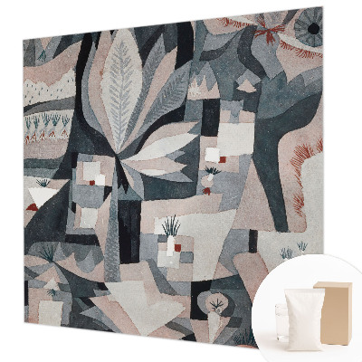 Large wall mural with an abstract nature motif