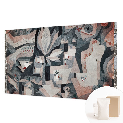 Large wall mural with an abstract nature motif