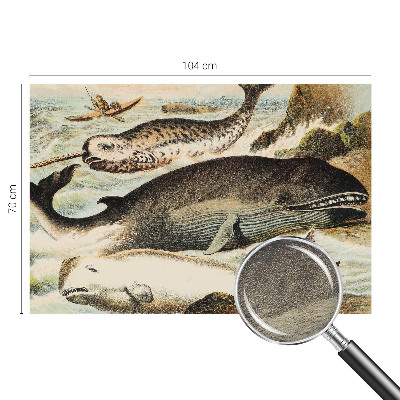 Custom size wall mural featuring sea giants
