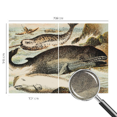 Custom size wall mural featuring sea giants