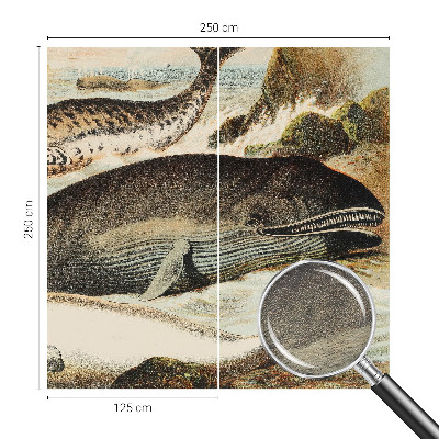Custom size wall mural featuring sea giants