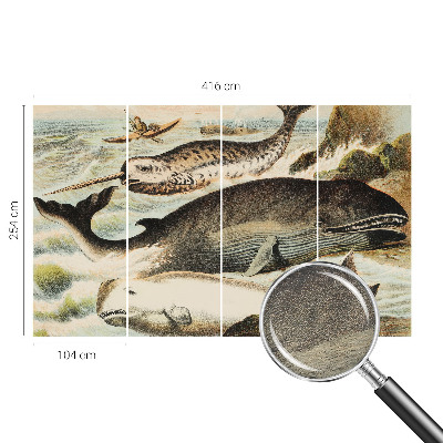 Custom size wall mural featuring sea giants