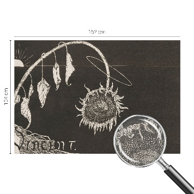 High quality photo wallpaper with a nostalgic sunflower motif
