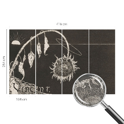 High quality photo wallpaper Nostalgic sunflower