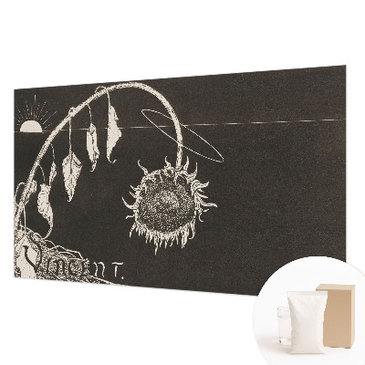 High quality photo wallpaper with a nostalgic sunflower motif