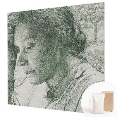 Modern wall mural for living room Reflective woman