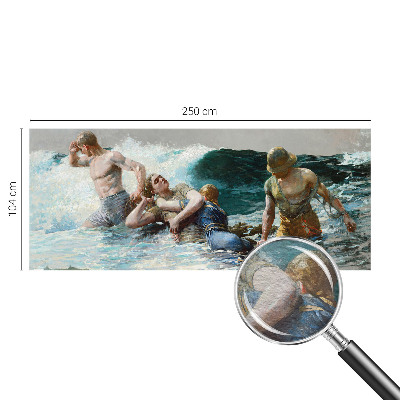 High quality wall mural wallpaper featuring a naval combat scene