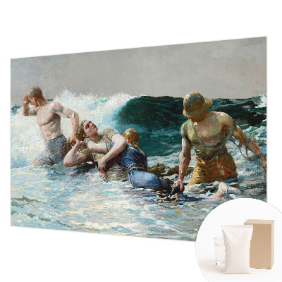 High quality wall mural wallpaper featuring a naval combat scene