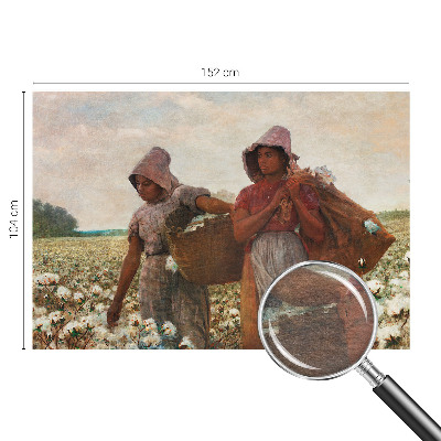 Premium wall mural for bedroom featuring a pastoral scene of people working in the field