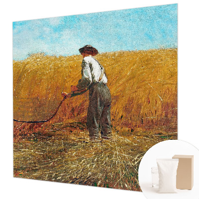 Premium photo wallpaper with a harvest scene bathed in sunlight