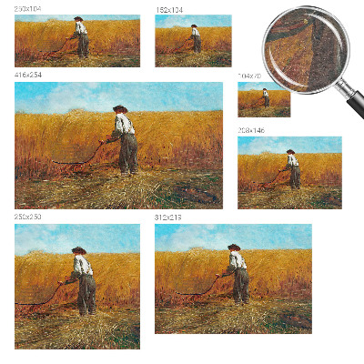Premium photo wallpaper with a harvest scene bathed in sunlight