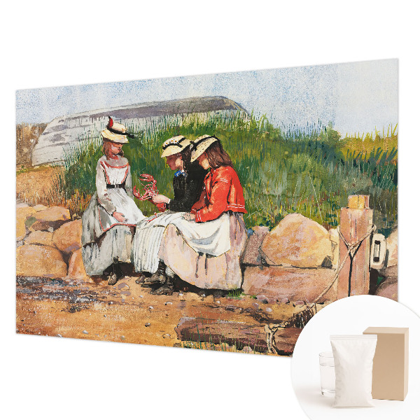 Non-woven wall mural with a summer vacation motif