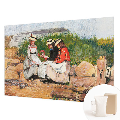 Non-woven wall mural with a summer vacation motif