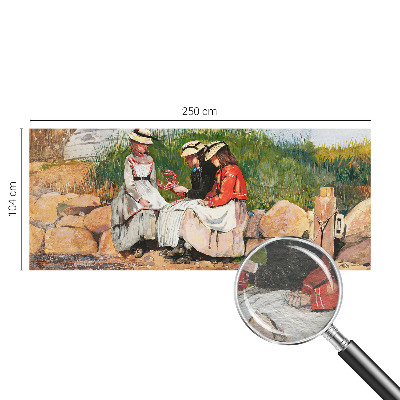 Non-woven wall mural with a summer vacation motif