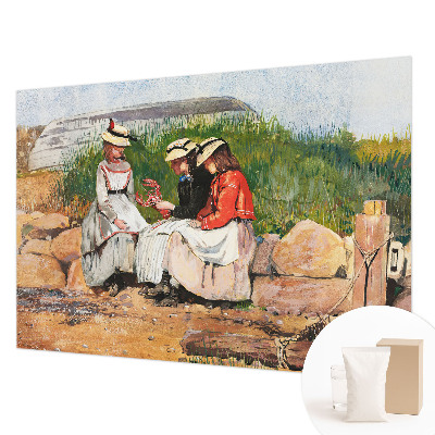 Non-woven wall mural with a summer vacation motif