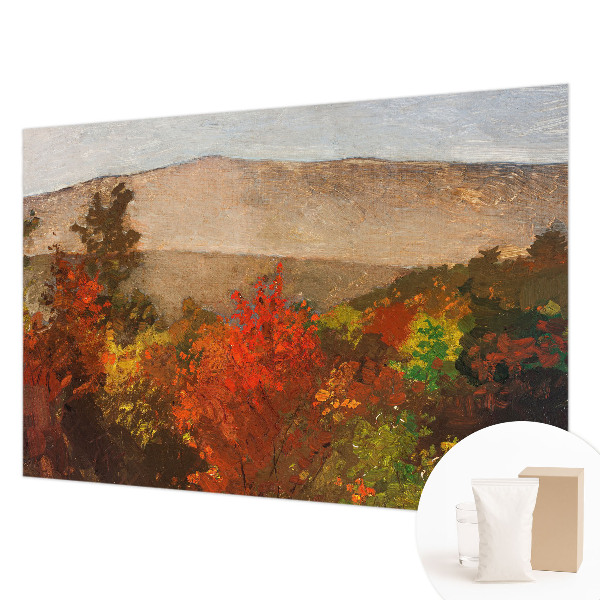 Decorative wall mural for living room with an autumn panorama design