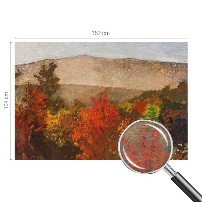 Decorative wall mural for living room with an autumn panorama design