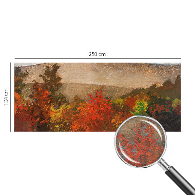 Decorative wall mural for living room with an autumn panorama design