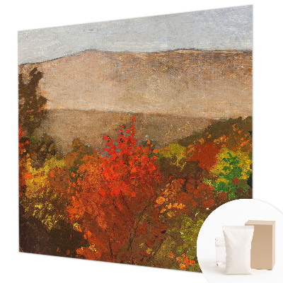 Decorative wall mural for living room with an autumn panorama design