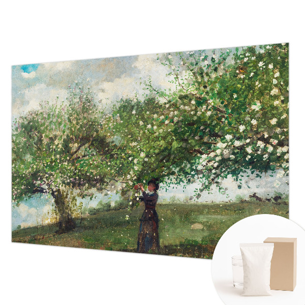Non-woven photo wallpaper featuring a spring scene