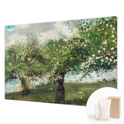 Non-woven photo wallpaper featuring a spring scene