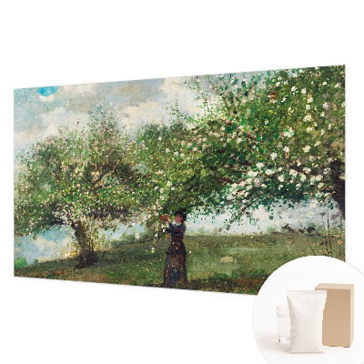 Non-woven photo wallpaper featuring a spring scene