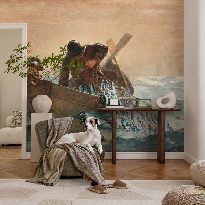 Wall mural with a sea adventure design