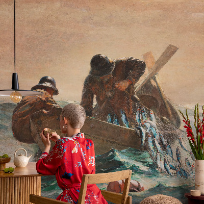 Wall mural with a sea adventure design