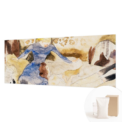 Wallpaper mural with a feminine peace design