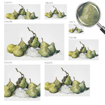 Photo wallpaper with a watercolor pears design